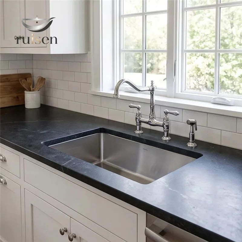 Современная матовая нержавеющая сталь раковина большая ручной работы коммерческая антикоррозийная кухонная прочная раковина оптом под столешницу антипальцевая сигнализация чаша