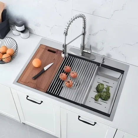 Ручная работа Ненасеченная матовая отделка встраиваемой кухонной раковины