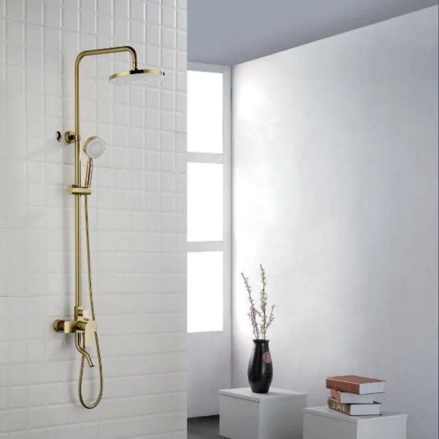 Премиум настенный душевой комплект из Solid Brass с матовым черным покрытием с 3 функциями, прочный, стильный и высокоэффективный для современных ванных комнат