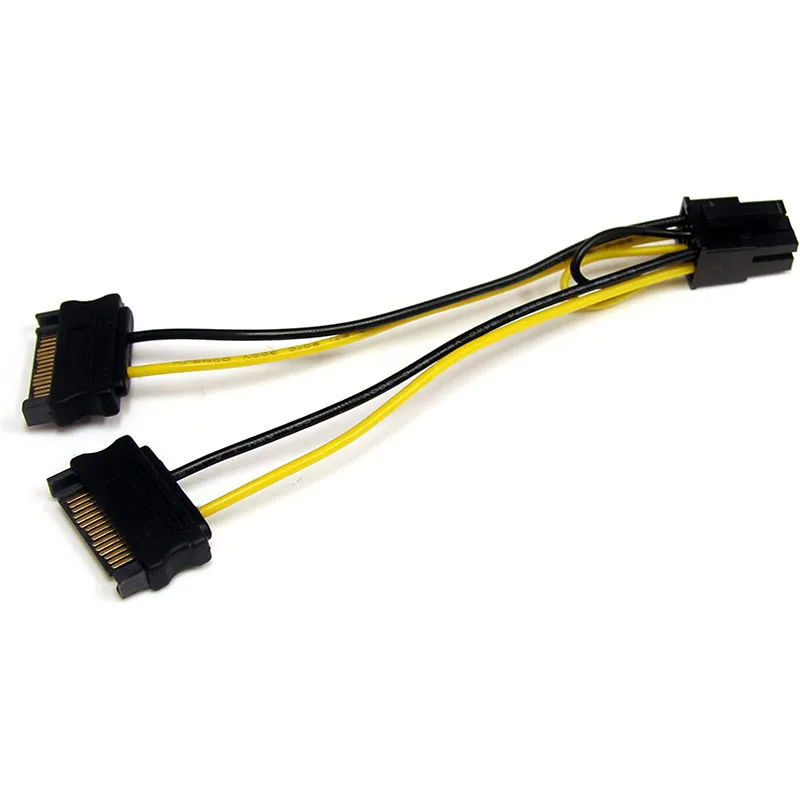Сетевой адаптер питания SATA к Pcie 6-Inch 6-Pin