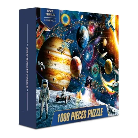 Фабричная оптовая продажа популярных 1000-Piece головоломок, снятие стресса для взрослых, дизайны с животными и пейзажами, образовательная бумажная игрушка для детей