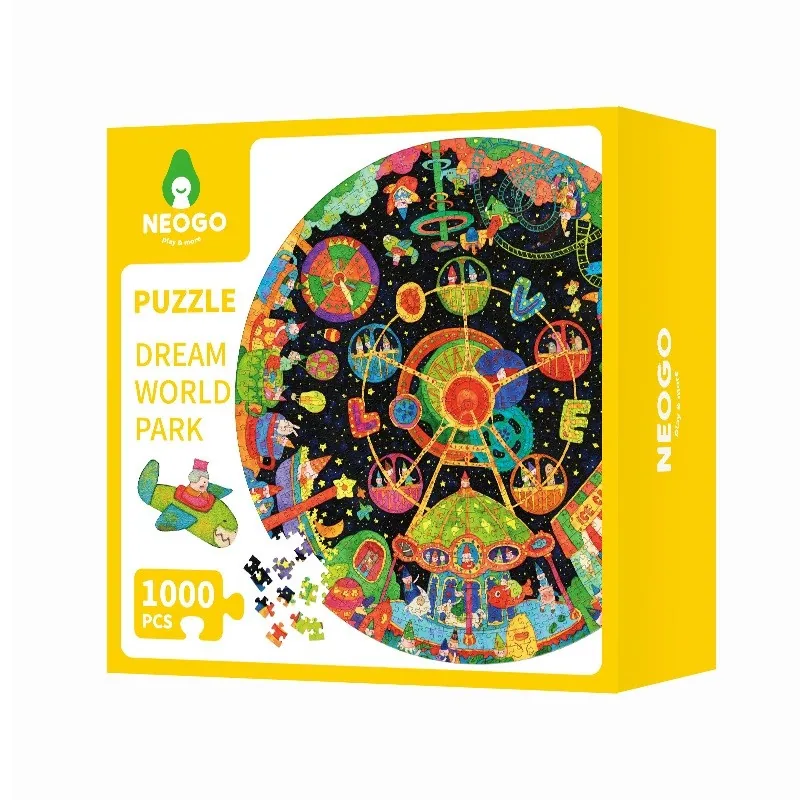 1000 Пазл-игра для детей, обучающие карточки, коробка с пазлом