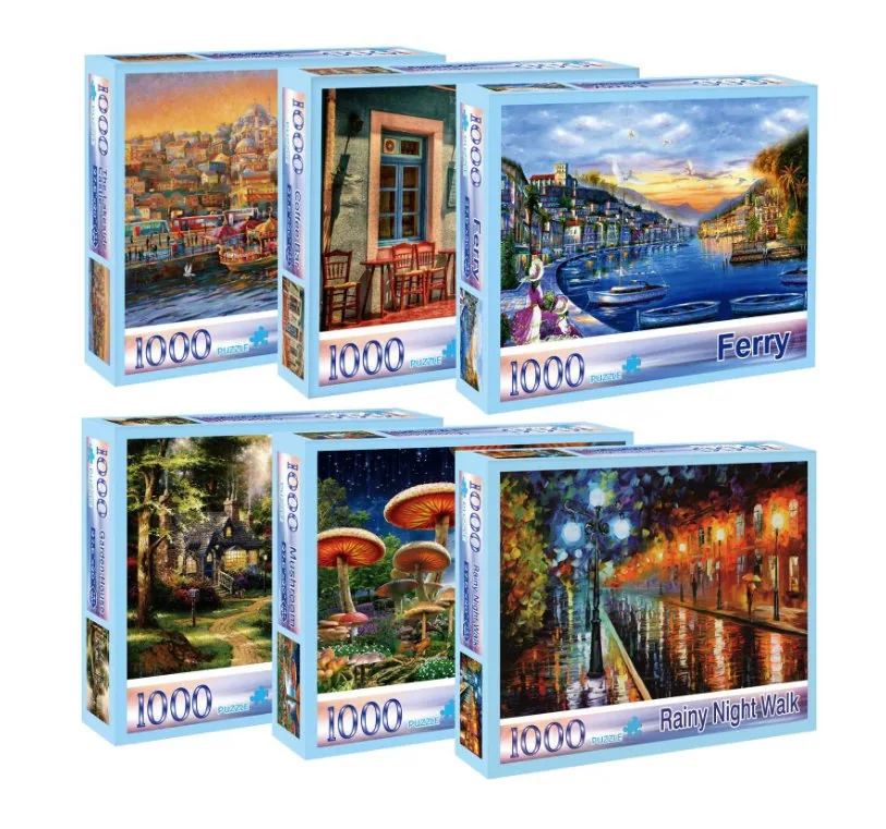 Размер Логотипа Материалы Могут Быть Настроены 1000PCS Пазлы Игрушка для Младенцев Светящиеся Пазлы из Бумаги