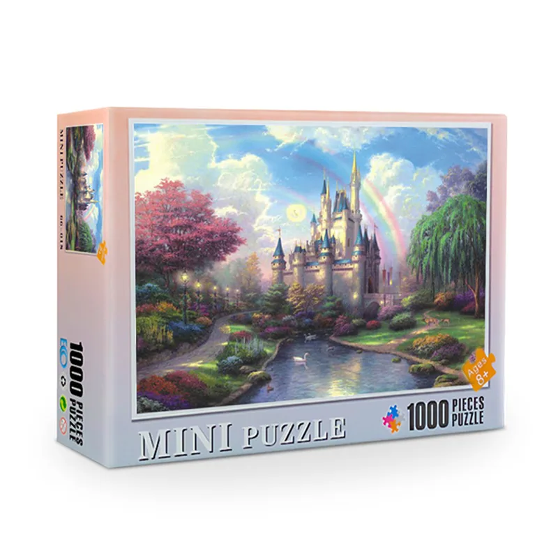 Настраиваемый 1000PCS детский пазл из бумаги с упаковкой в подарочной коробке