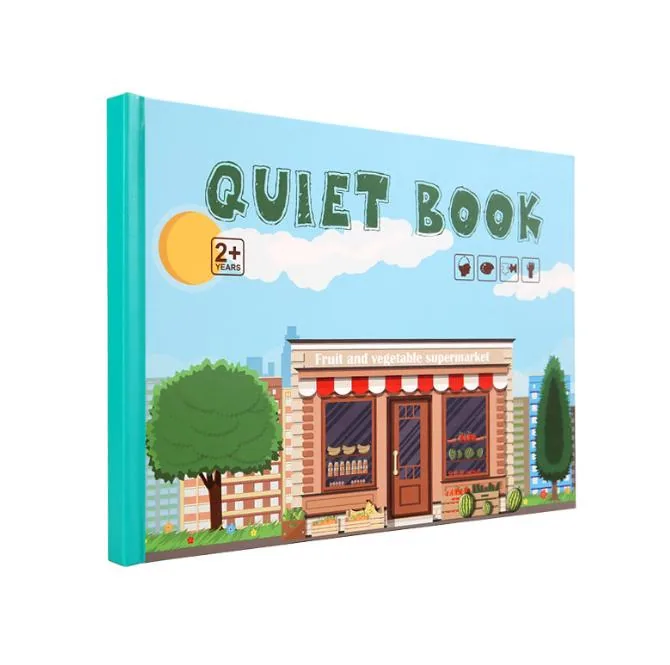 Кастомная тихая книга для детей, обучающая книга 3D, игрушка-книга для детей, книга-головоломка с магической лентой и наклейками