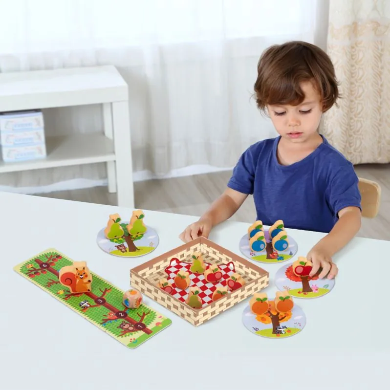 Игровой набор «Мир животных»: игра на соответствие белок с фруктами и деревьями, развивающая игрушка