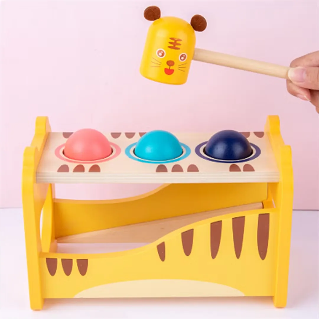 Деревянная мультяшная тигр мультфункциональная игрушка для stacking для младенцев