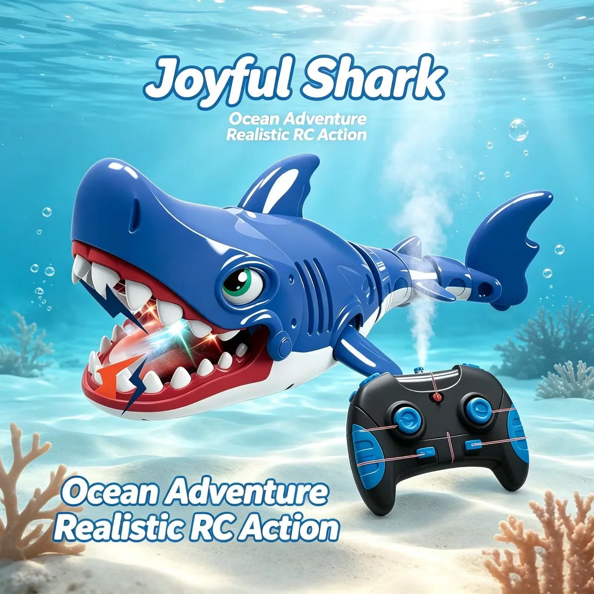 Игрушка RC Spray Shark Alligator, дистанционно управляемая животная образовательная игрушка с светом и звуком для детей в возрасте 4+ подарок