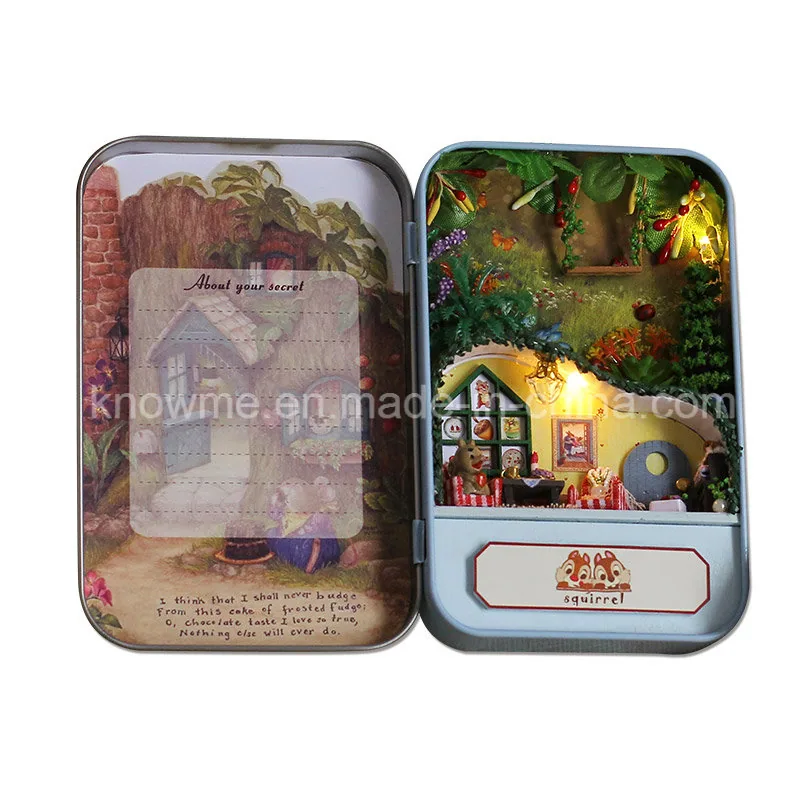 Красивые детские мини-деревянная игрушка DIY дом