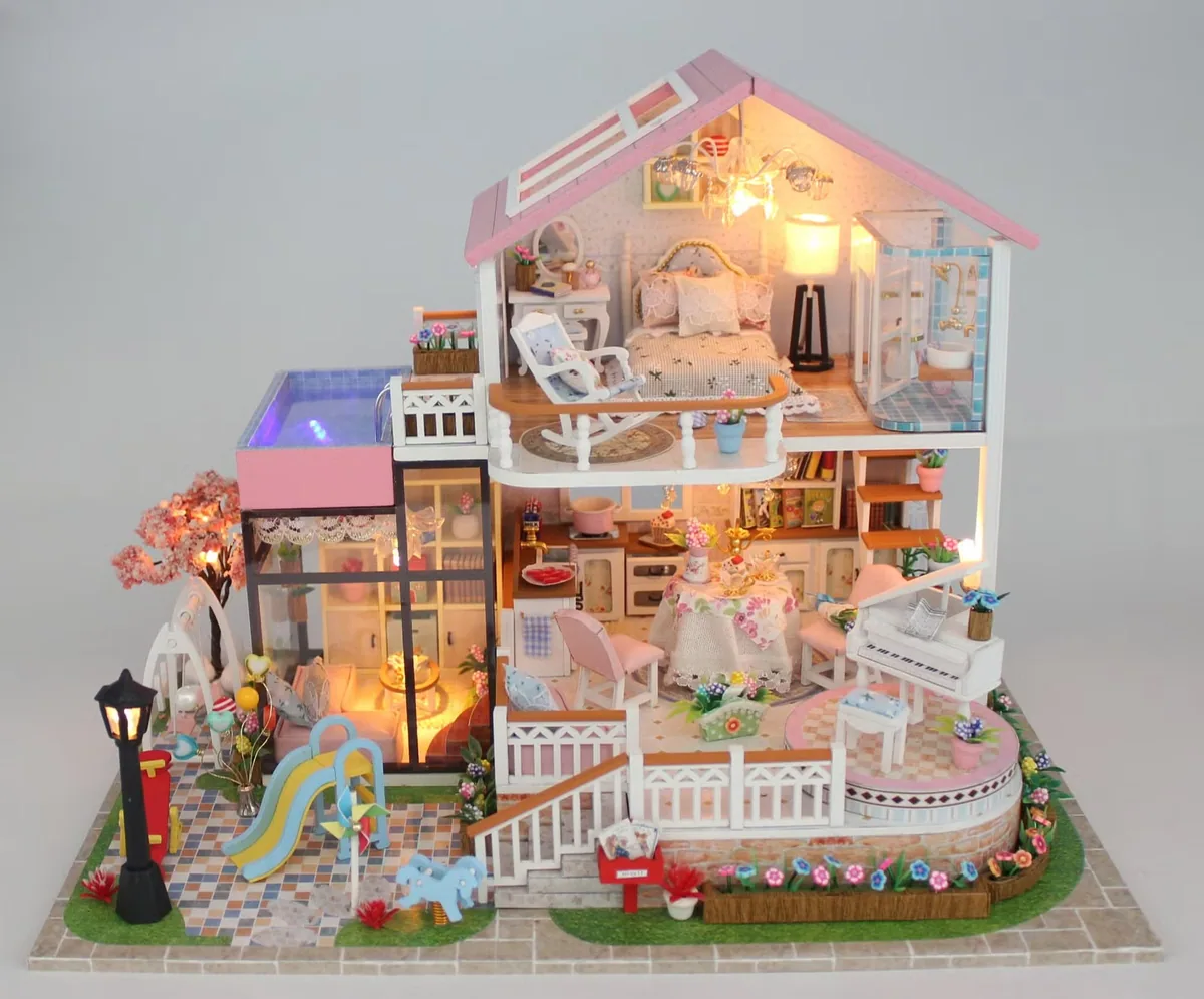 Sweet House Villa Doll House собранные игрушки Детские образовательные игрушки