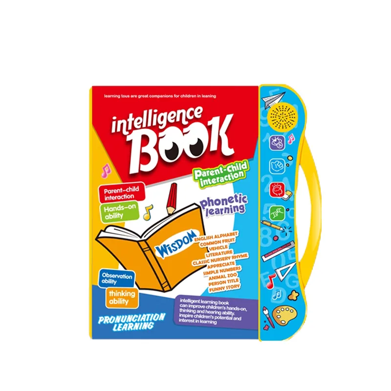 Игрушка-книга с звуком Zqtoys для детей, обучающая английским буквам и словам, выполненная из ABS-пластика, работает от батареек