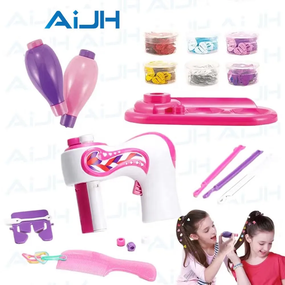 Набор для дизайна волос для девочек AiJH, делай сам, deluxe, инструмент для плетения причесок, игрушка для плетения волос