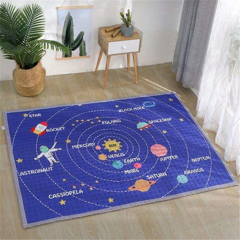 Скандинавский моющийся нескользящий коврик для детской комнаты, детский подъемный мат