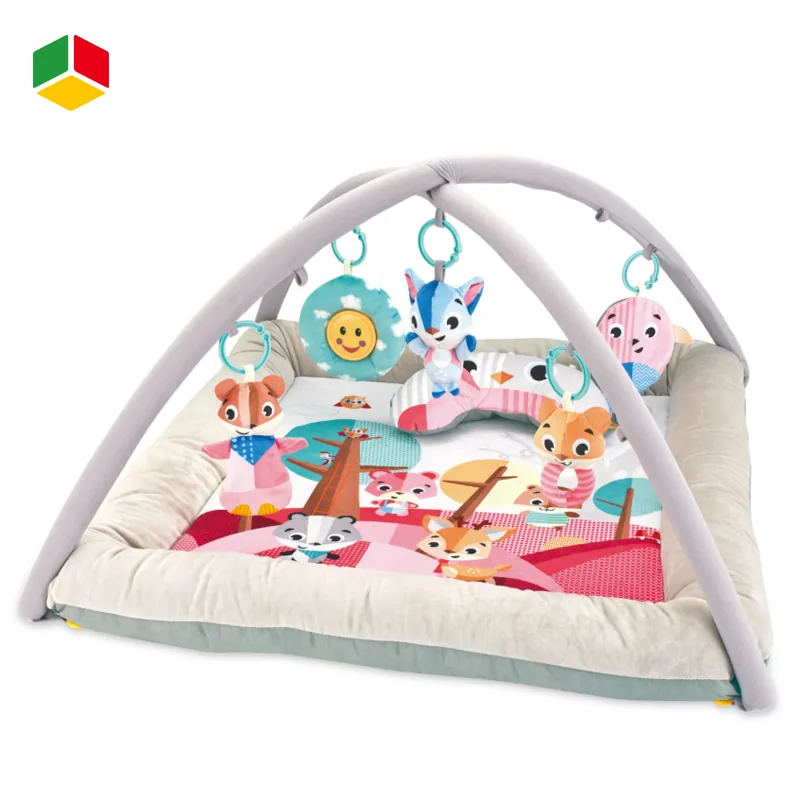 Игровой коврик для новорожденных Qstoys, мягкий плюшевый коврик для ползания, гимнастический коврик для малышей, детские игровые коврики для indoors, игрушки для игровой гимнастики