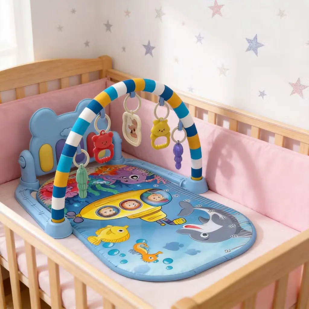Игровой коврик для малышей AiJH Creative Learning, многофункциональные музыкальные игрушки, мягкий нетканый материал, комфортный фитнес-активити-мат, забота о детях, пианино