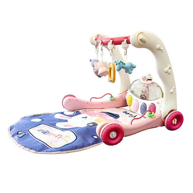 2in1 Игровой коврик с активностями для младенцев, игрушки с педальным пианино