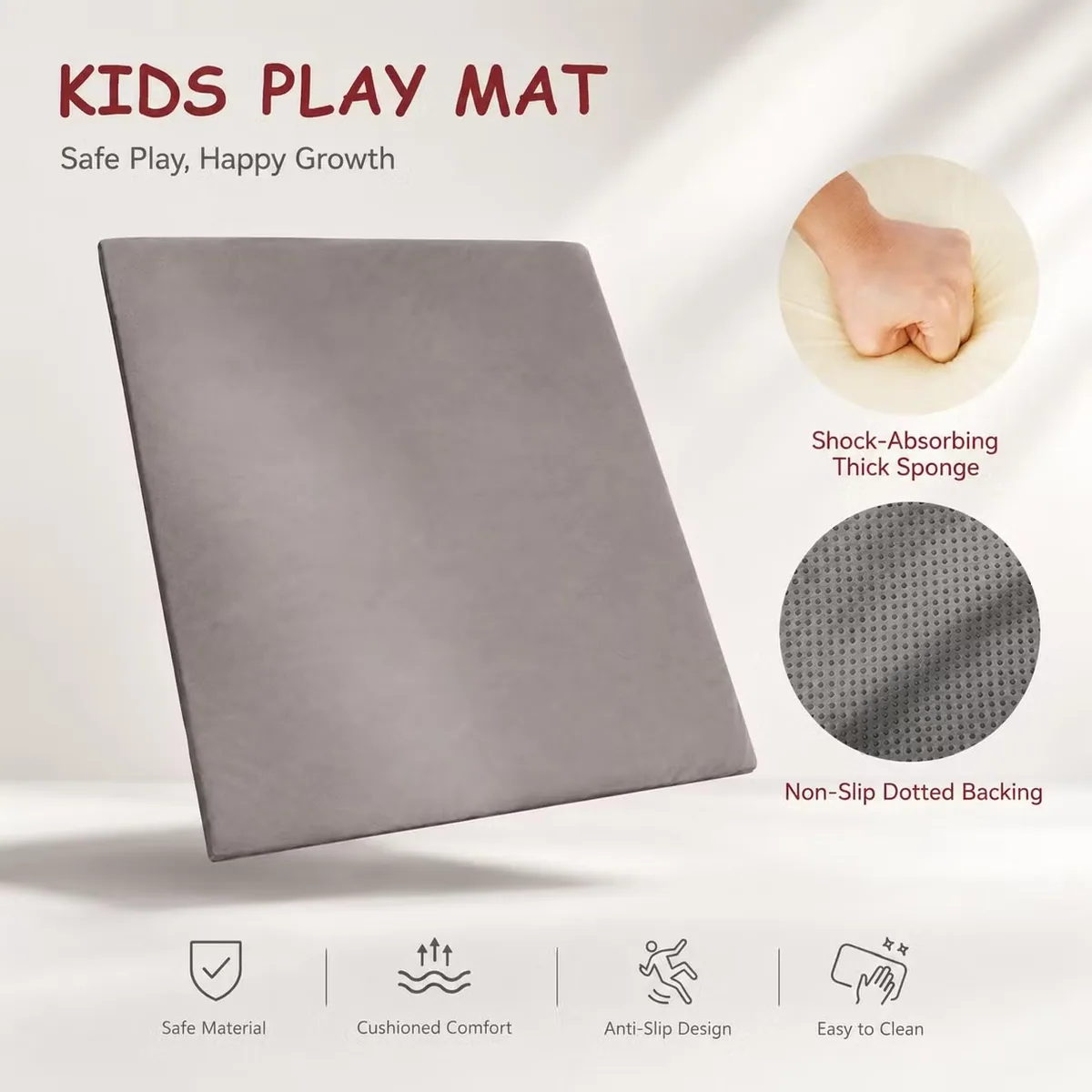 Детский игровой коврик мягкий с подкладкой из бархата, съемный и washable для младенцев