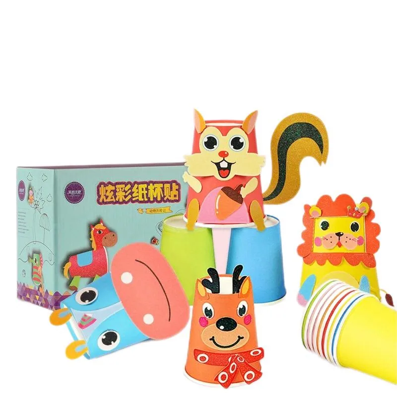 Горячая распродажа образовательных бумажных чашек для рисования, детские поделки для детей
