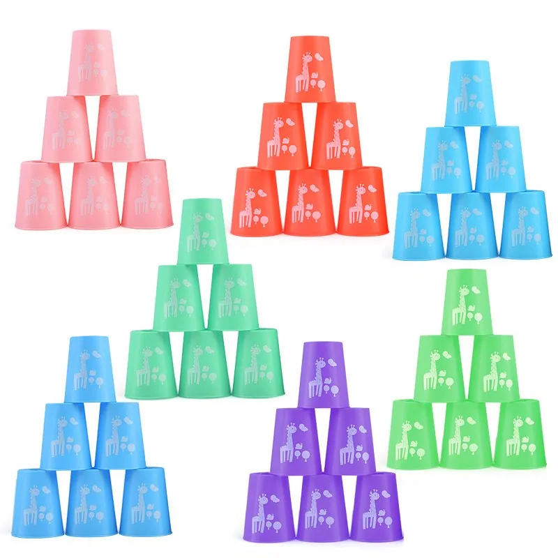 4.7*6.5*8cm Школьное соревнование, stacking cups, детская игрушка, игра с кубками, быстрое складывание кубков, образовательная игрушка