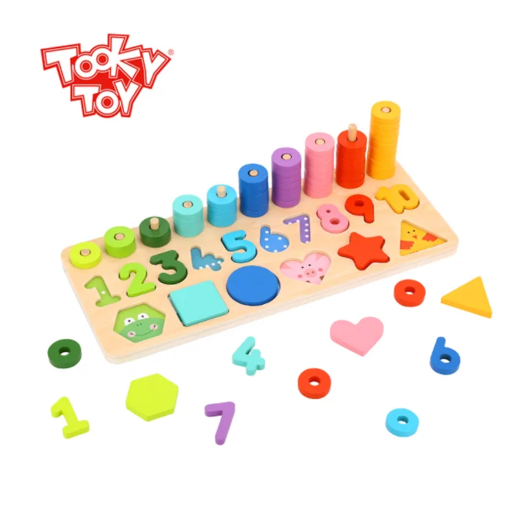 Деревянная обучающая игрушка для детей - счетчик-стакер