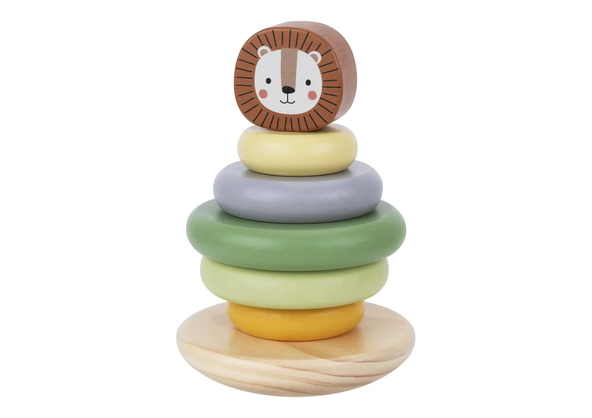 Раннее образование деревянная радуга башня игрушка кольцо для stacking