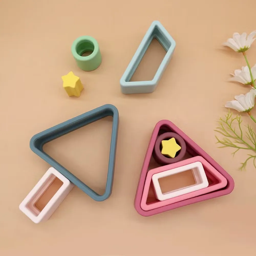 Детские мягкие силиконовые stacking игрушки интерактивные строительные блоки для детей