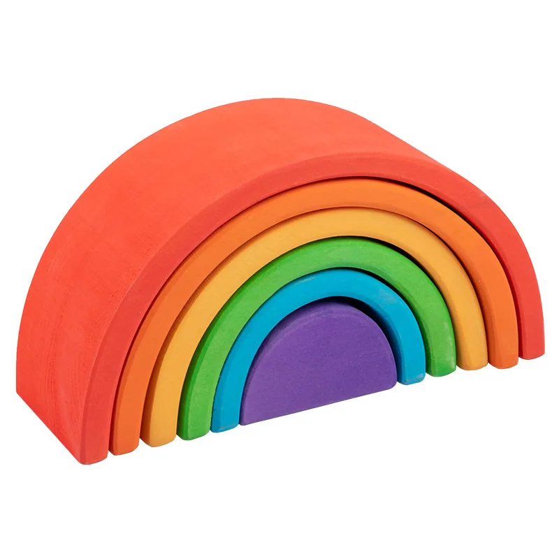 Детские радужные строительные блоки (8PCS) игрушка для игр с малышами