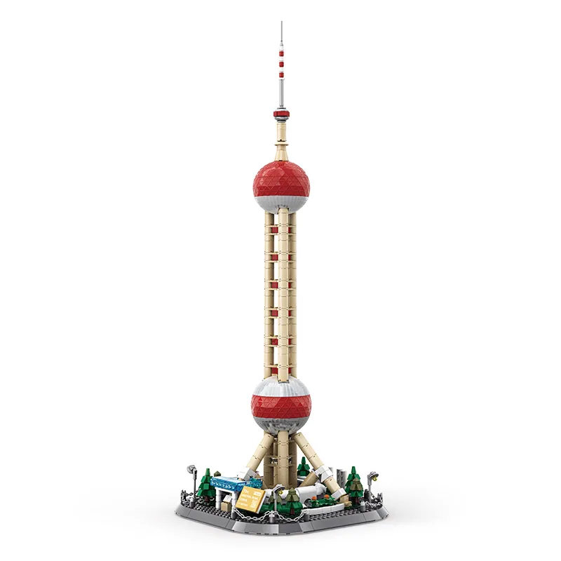 OEM/ODM Пластиковая образовательная игрушка для детей DIY сборка модель коллекционного подарочного бокса Восточной жемчужины в Шанхае, Китай 834PCS Конструктор игрушка