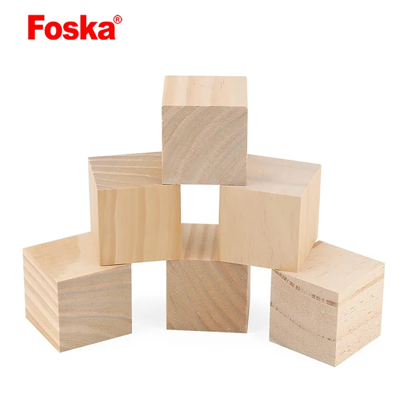 Фоска DIY деревянные кубики натурального цвета