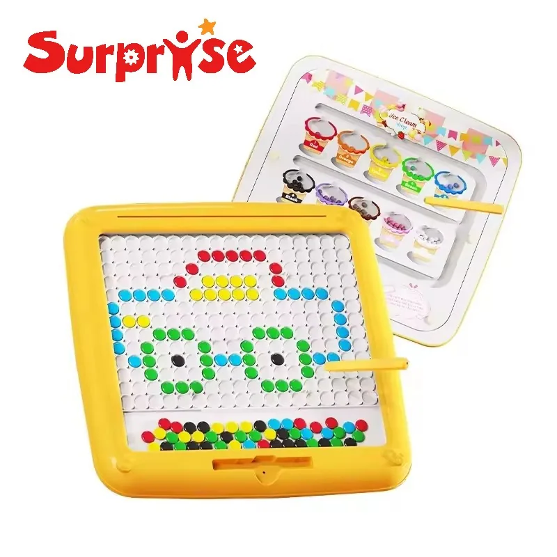 106PCS Цветные бусины DIY Творческий мультяшный пазл Игра Доска для рисования для детей