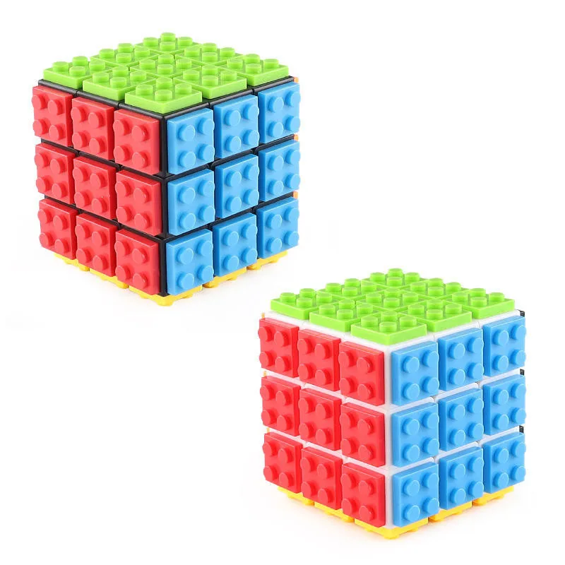DIY Цветной Магический Куб Строительный Блок 3D Встроенные Кирпичи 3X3X3 Геометрия Снятие Стресса Раздражительности Скорость Пальцев Образовательная Игрушка