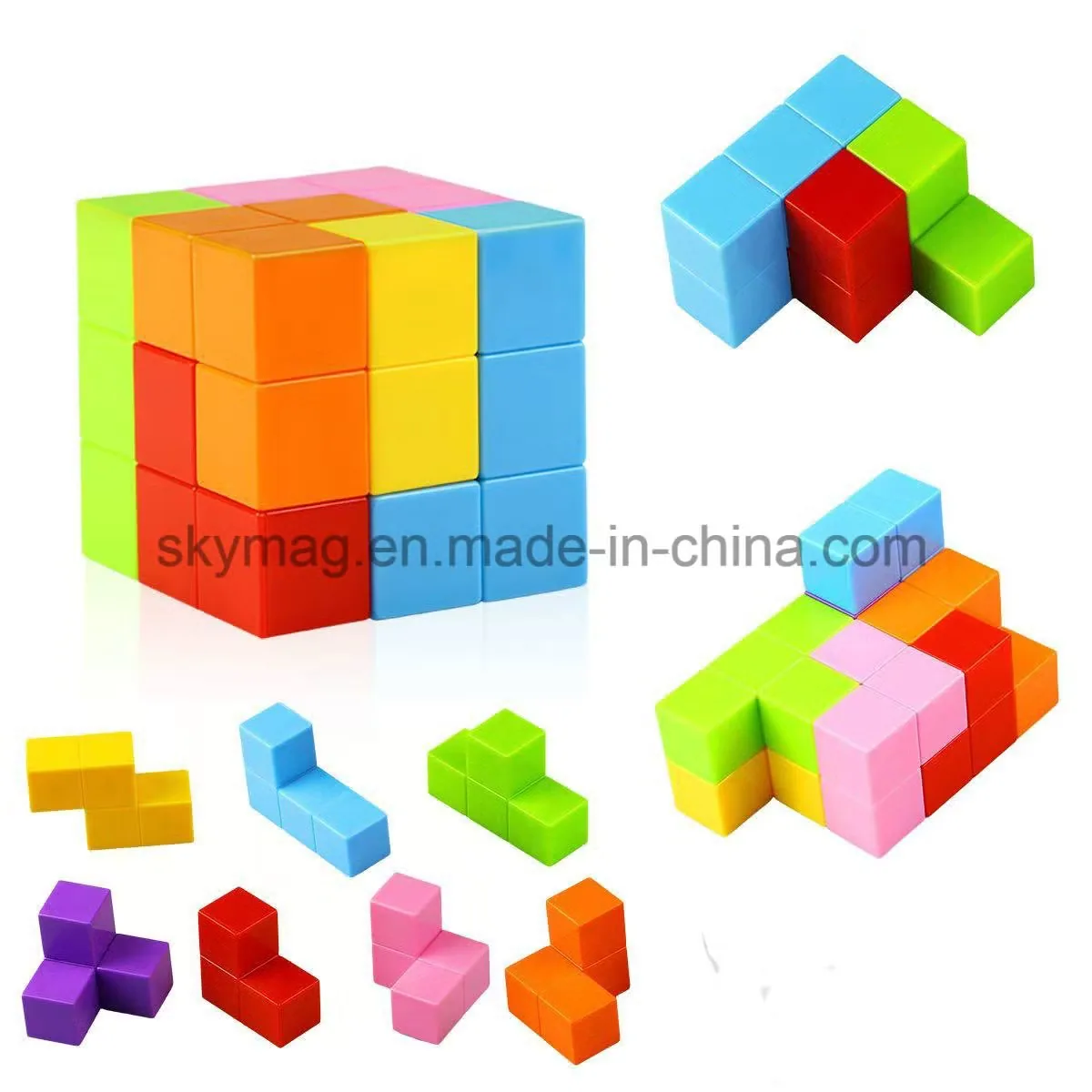 7PCS Magic Cube магнитного датчика для детей в магнитных здание блоки