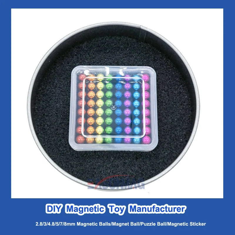 Магнитный шариковый распределитель NdFeB неодимовый игрушечный 216/512/1000PCS игрушки для самостоятельного изготовления магнитный шарик