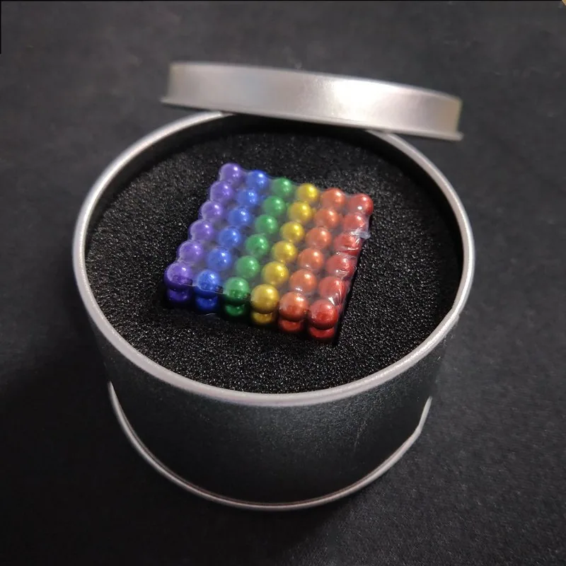 216PCS 5mm Магнитные шарики для творчества, сфера, магнит из неодима и железа, магнитный шар