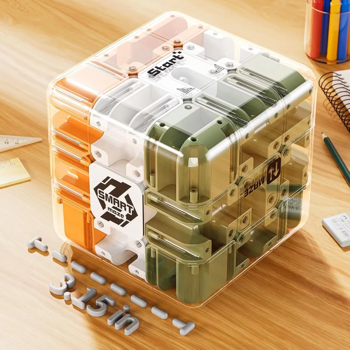 Оптовая 3D Кубик-головоломка Iq Maze для детей Образовательные сенсорные игрушки 3D Лабиринт Кубик-головоломка Игрушки для детей Увлекательная головоломка Образовательная игра Фокус Подарок