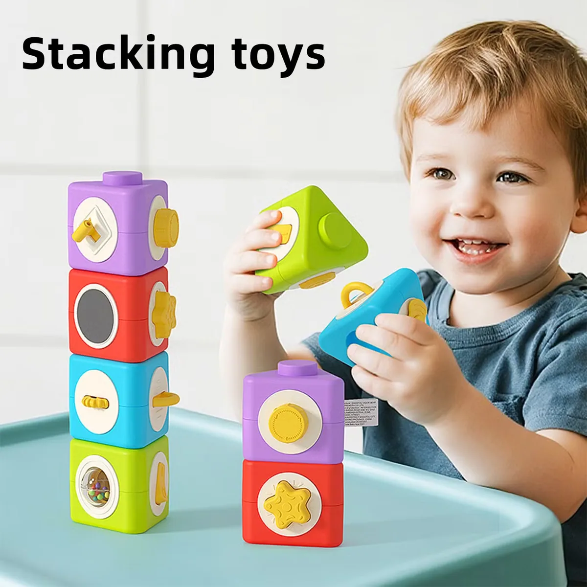 Новая головоломка stacking блоки многофункциональные Монтессори просвещение для раннего образования игрушки