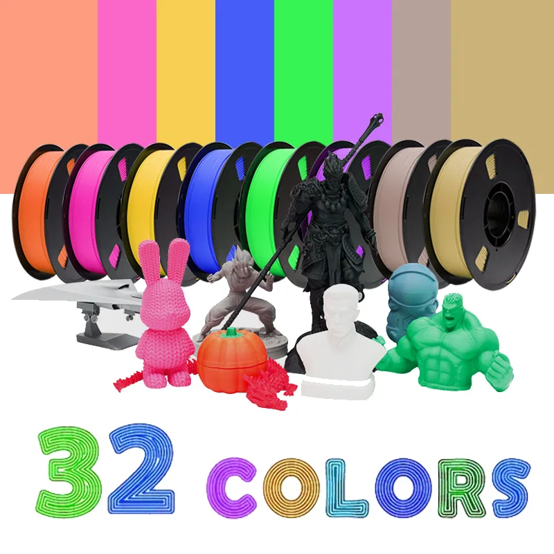 1kg 1.75mm ПЛА 3D Филамент для принтера 12 Катушки 1kg/Roll Гладкие печатные филаменты высокой температуры 3D Материалы для принтера автоматические