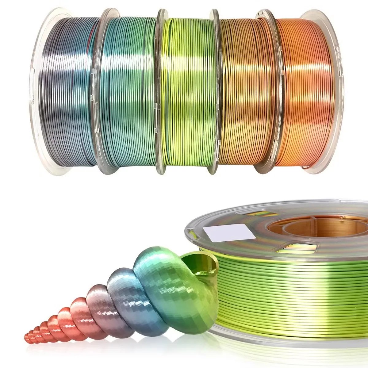 Шелковый Радужный PLA 3D Филамент для Печати Ручкой 1.75mm 1kg Сертифицированный CE Rohs для Образовательного Использования Автоматического Класса 3D Принтер