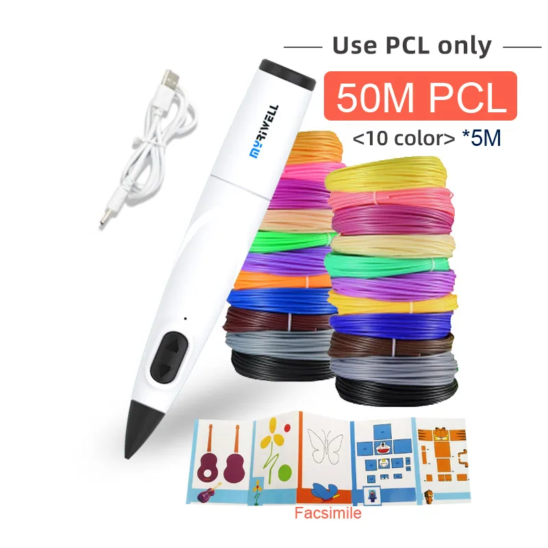 Светодиодный экран 3D Печатающая ручка DIY PLA/ABS Пластиковое перо Полуавтоматическое 1 Годовая гарантия Образовательная игрушка Подарок на день рождения