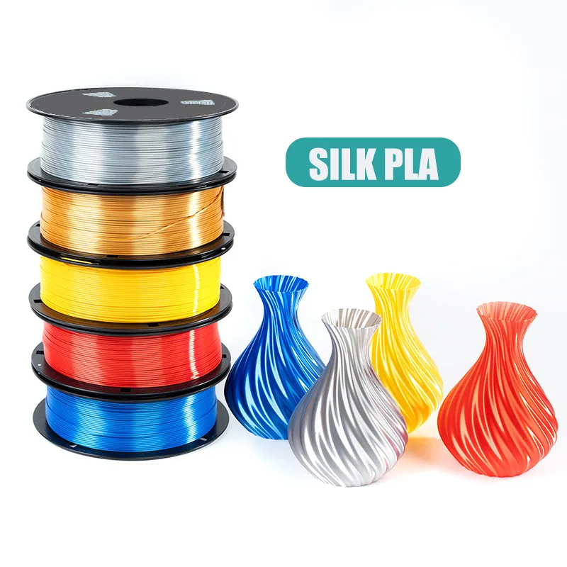 1kg Шелковый PLA Автоматический 3D Филамент для Печати 1.75mm Диаметр Размерная Точность +/- 0.03mm a+ Совместимый с Большинством 3D Принтеров Ручек