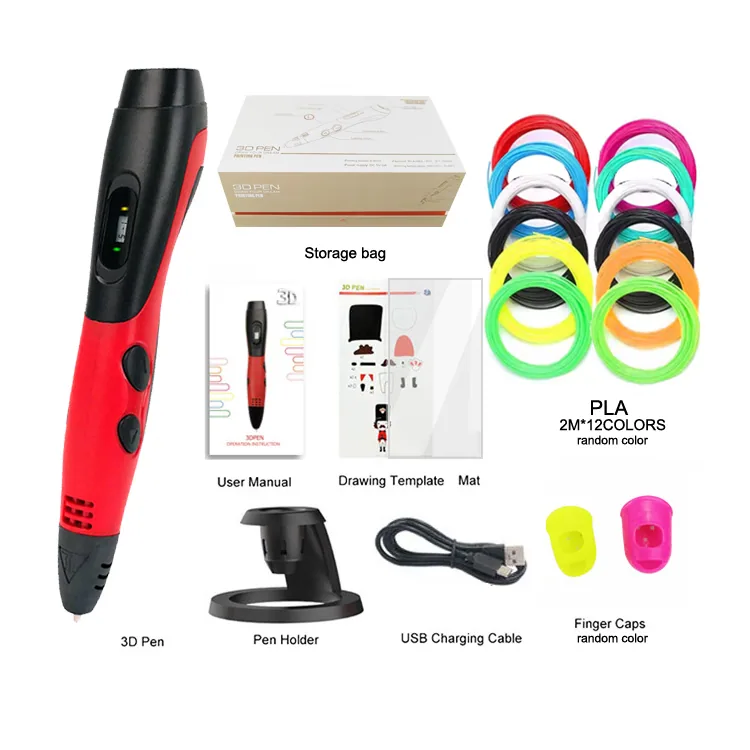 3dpen020 2026 Умная Автоматическая Детская Канцелярия PLA Пластик 3D Печать Образовательного Рисования Граффити Перо