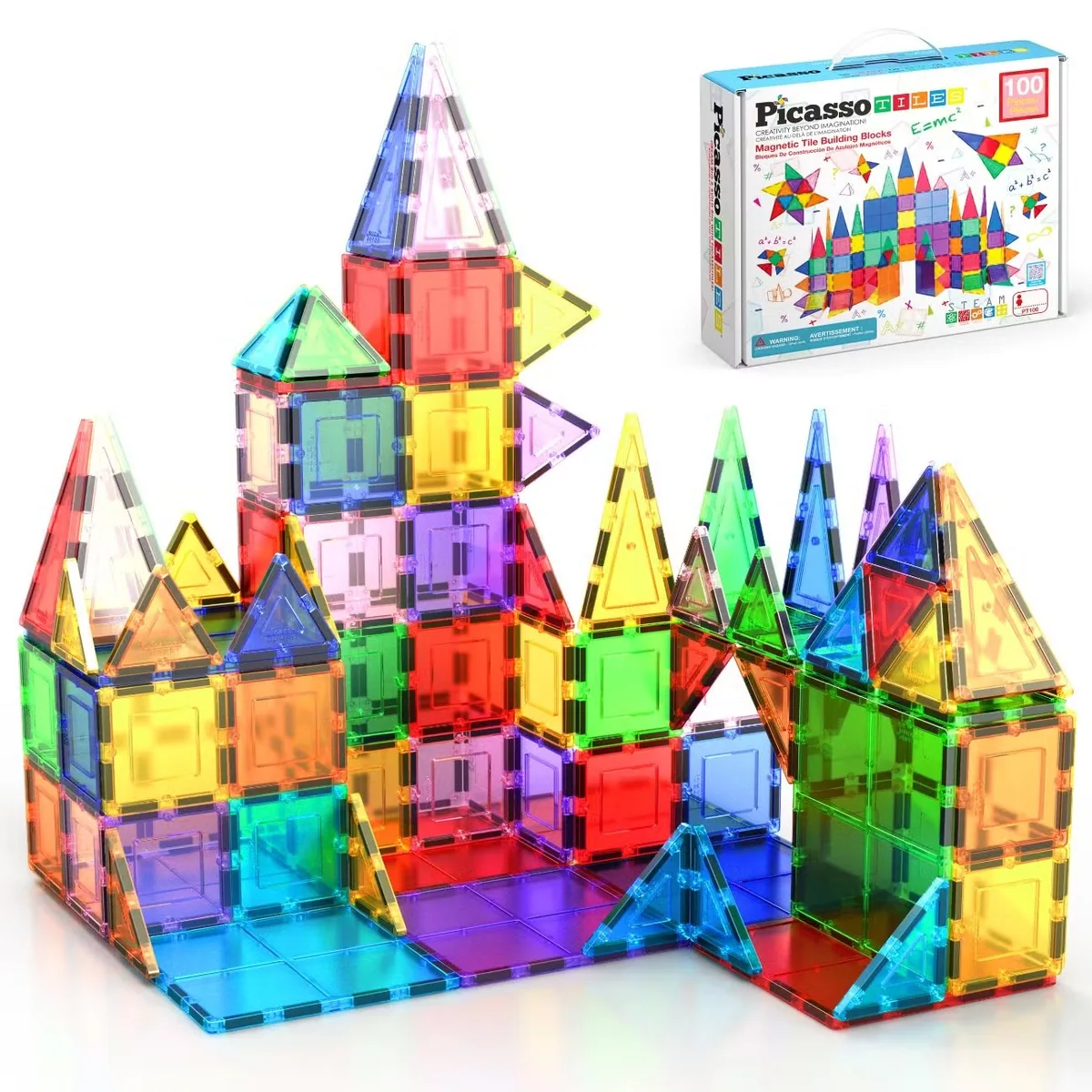 Образовательные Конструктивные Ясные Магнитные 3D Блоки Игровые Доски 100PCS Магнитные Строительные Плиты