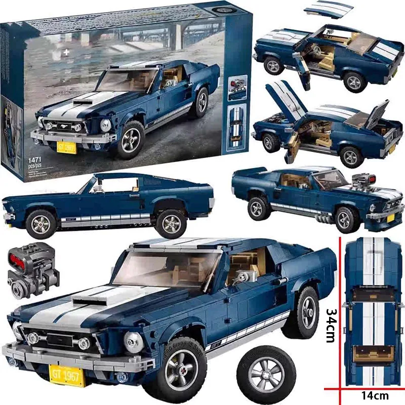 10265 1471PCS Модель спортивного автомобиля из строительных блоков для детей, игрушки, подарки на Рождество и день рождения для мужчин и женщин, совместимые с Лего