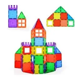 130PCS Набор магнитных строительных блоков для stacking плиток для детей в возрасте дошкольного образования
