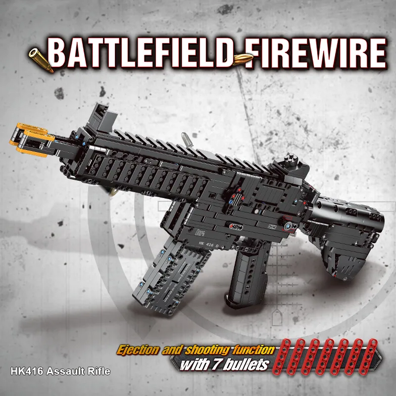 Игрушечное оружие HK416 Винтовка Сборка Маленький Частичный Конструктор Игрушка
