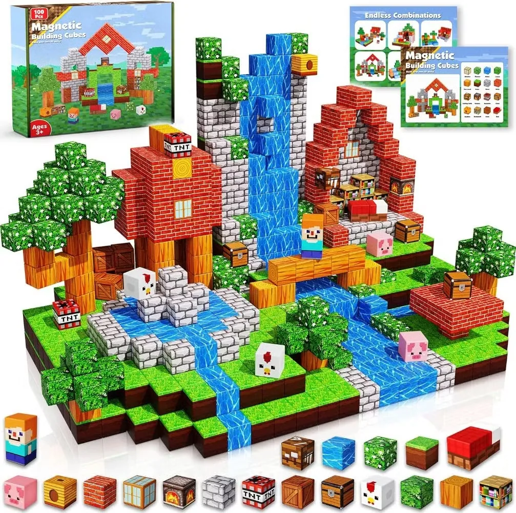 Набор магнитных строительных кубиков Goody King 100PCS для творческой игры детей