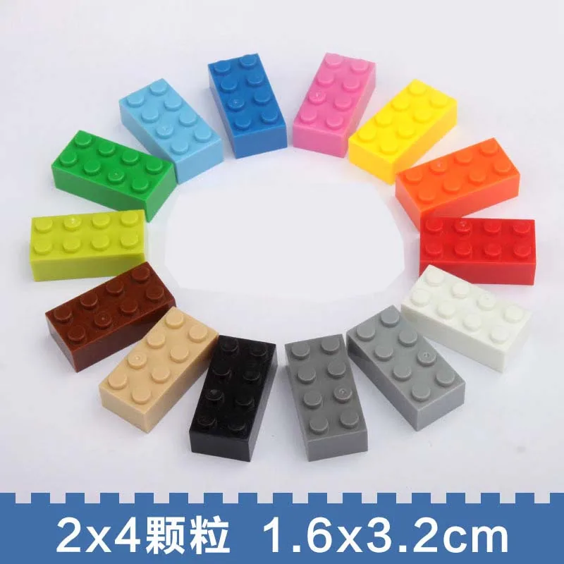 2X4 Пластиковые строительные блоки игрушки, совместимые с ABS пластиком
