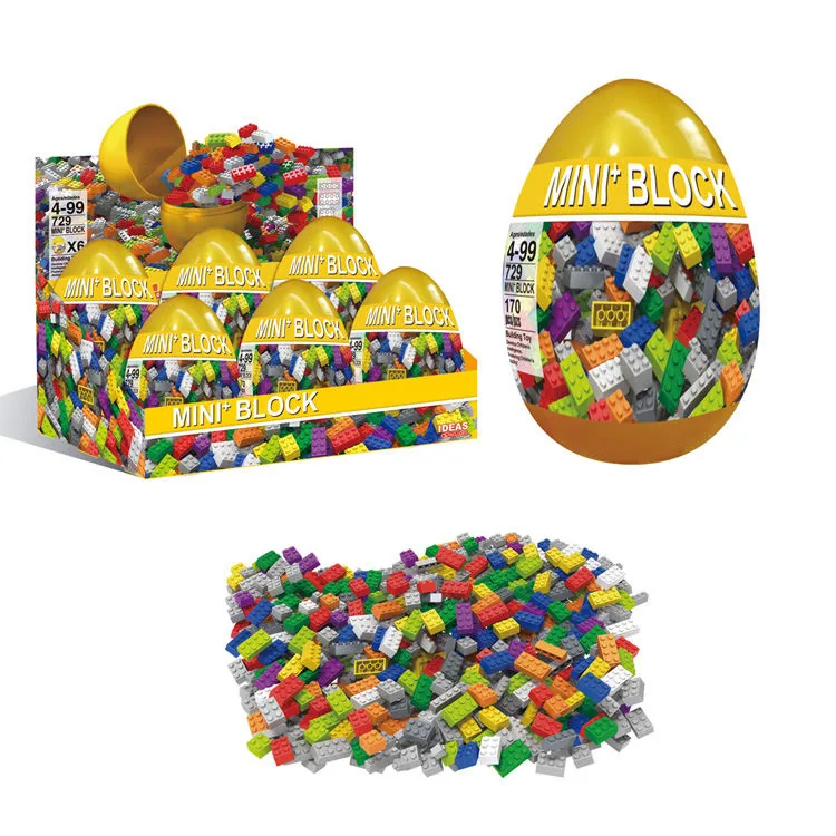 170PCS Образовательная DIY игра с кирпичиками, креативная упаковка яиц, пластиковые совместимые детские игрушки, блоки