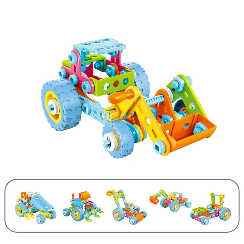 118PCS 6 в 1 Набор строительных блоков для сборки DIY, STEM игрушка, развивающая мелкую моторику, креативный подарок для детей