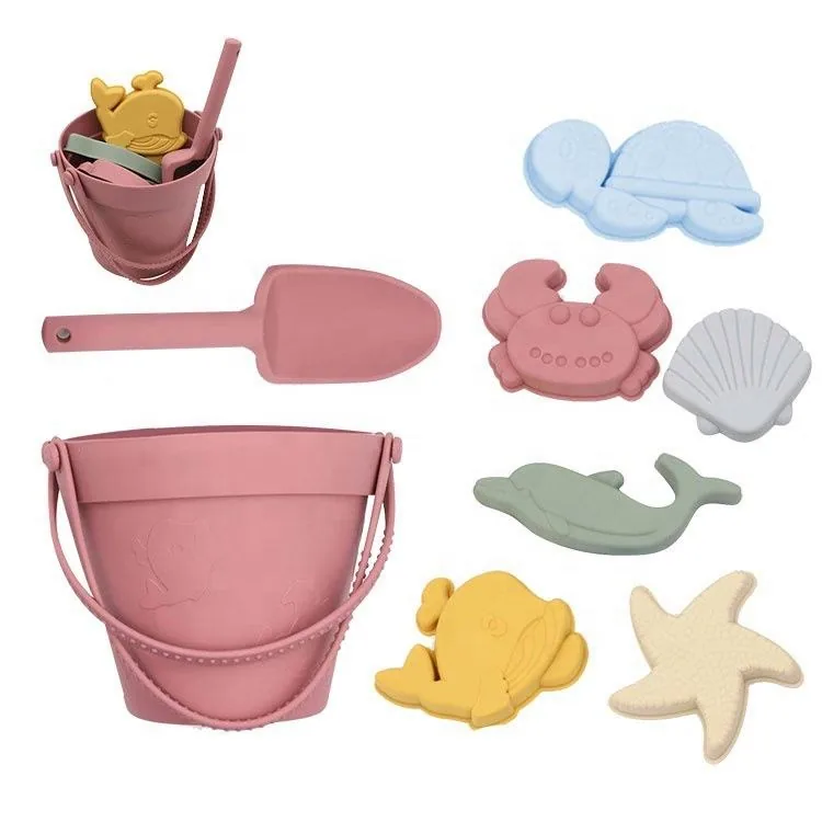 Силиконовый пляжа игрушки океана ковш воды играют родительской и дочерней песок лопата копания